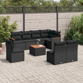 8-piece garden sofa set and black synthetic rattan cushions by , Garden sets - Ref: Foro24-3226048, Price: 535,78 €, Discount: %