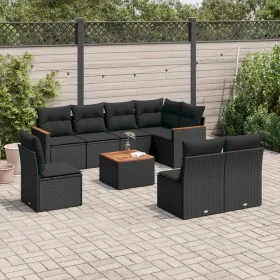 8-piece garden sofa set and black synthetic rattan cushions by , Garden sets - Ref: Foro24-3226048, Price: 548,17 €, Discount: %