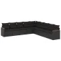 8-piece garden sofa set and black synthetic rattan cushions by , Garden sets - Ref: Foro24-3226055, Price: 563,16 €, Discount: %