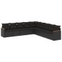 8-teiliges Gartensofa-Set und schwarze synthetische Rattankissen von , Gartensets - Ref: Foro24-3226055, Preis: 552,91 €, Rab...