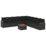 Gartensofa-Set 10-teilig mit schwarzen synthetischen Rattankissen von , Gartensets - Ref: Foro24-3226062, Preis: 595,07 €, Ra...
