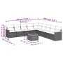 Gartensofa-Set 10-teilig mit schwarzen synthetischen Rattankissen von , Gartensets - Ref: Foro24-3226062, Preis: 595,07 €, Ra...