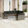 10-piece garden sofa set with gray synthetic rattan cushions by , Garden sets - Ref: Foro24-3226074, Price: 569,28 €, Discoun...