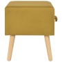Mesita de noche color mostaza 40x35x40 cm terciopelo de vidaXL, Mesitas de noche - Ref: Foro24-247539, Precio: 53,77 €, Descu...