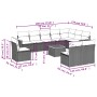 11-piece garden sofa set and black synthetic rattan cushions by , Garden sets - Ref: Foro24-3226076, Price: 660,90 €, Discoun...