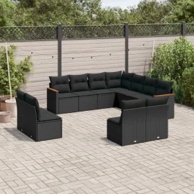 11-piece garden sofa set and black synthetic rattan cushions by , Garden sets - Ref: Foro24-3226083, Price: 680,25 €, Discoun...