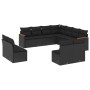 11-piece garden sofa set and black synthetic rattan cushions by , Garden sets - Ref: Foro24-3226083, Price: 681,22 €, Discoun...