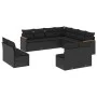 Set de sofás de jardín 11 pzas y cojines ratán sintético negro de , Conjuntos de jardín - Ref: Foro24-3226083, Precio: 680,77...