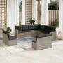 11-piece garden sofa set and gray synthetic rattan cushions by , Garden sets - Ref: Foro24-3226088, Price: 624,55 €, Discount: %