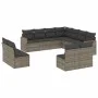 11-piece garden sofa set and gray synthetic rattan cushions by , Garden sets - Ref: Foro24-3226088, Price: 624,55 €, Discount: %