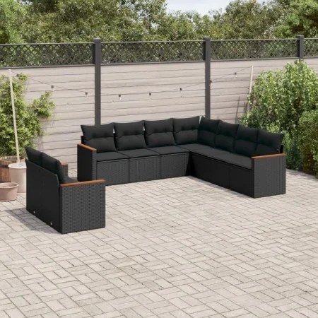 8-piece garden sofa set and black synthetic rattan cushions by , Garden sets - Ref: Foro24-3226097, Price: 607,81 €, Discount: %
