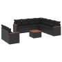 Gartensofa-Set 10-teilig mit schwarzen synthetischen Rattankissen von , Gartensets - Ref: Foro24-3226104, Preis: 638,38 €, Ra...