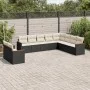 Set de sofás de jardín 10 pzas cojines ratán sintético negro de , Conjuntos de jardín - Ref: Foro24-3226112, Precio: 596,24 €...