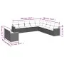 11-teiliges Gartensofa-Set und schwarze synthetische Rattankissen von , Gartensets - Ref: Foro24-3226125, Preis: 706,83 €, Ra...
