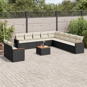 Garden sofa set 12 pieces with black synthetic rattan cushions by , Garden sets - Ref: Foro24-3226133, Price: 746,30 €, Disco...