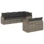 7-teiliges Gartensofa-Set mit grauen PE-Rattan-Kissen von , Gartensets - Ref: Foro24-3226144, Preis: 441,40 €, Rabatt: %