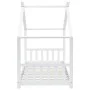 Estructura de cama infantil madera maciza pino blanco 90x200 cm de vidaXL, Cunas y camas para niños - Ref: Foro24-283369, Pre...