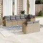 Garden sofa set with beige cushions mix 8 pieces PE rattan by , Garden sets - Ref: Foro24-3226150, Price: 517,64 €, Discount: %