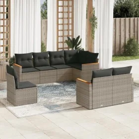 8-piece garden sofa set and gray synthetic rattan cushions by , Garden sets - Ref: Foro24-3226165, Price: 500,69 €, Discount: %