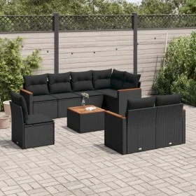 8-piece garden sofa set and black synthetic rattan cushions by , Garden sets - Ref: Foro24-3226167, Price: 591,75 €, Discount: %