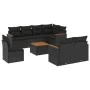 8-teiliges Gartensofa-Set und schwarze synthetische Rattankissen von , Gartensets - Ref: Foro24-3226167, Preis: 589,77 €, Rab...