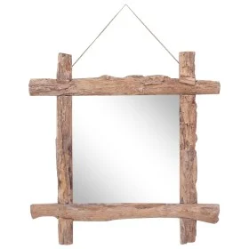 Natural recycled solid wood log mirror 70x70 cm by vidaXL, Mirrors - Ref: Foro24-283934, Price: 113,91 €, Discount: %