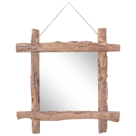 Natural recycled solid wood log mirror 70x70 cm by vidaXL, Mirrors - Ref: Foro24-283934, Price: 115,36 €, Discount: %