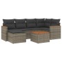 7-teiliges Gartensofa-Set mit grauen PE-Rattan-Kissen von , Gartensets - Ref: Foro24-3226186, Preis: 378,85 €, Rabatt: %