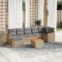 Garden sofa set with beige cushions mix 8 pieces PE rattan by , Garden sets - Ref: Foro24-3226199, Price: 464,34 €, Discount: %