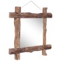 Natural recycled solid wood log mirror 70x70 cm by vidaXL, Mirrors - Ref: Foro24-283934, Price: 115,36 €, Discount: %