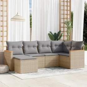Garden sofa set with beige cushions mix 6 pieces PE rattan by , Garden sets - Ref: Foro24-3226178, Price: 365,93 €, Discount: %