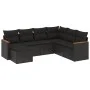 7-teiliges Garten-Essset und schwarze Kissen aus synthetischem Rattan von , Gartensets - Ref: Foro24-3226202, Preis: 443,26 €...