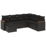 Set de comedor de jardín 7 pzas y cojines ratán sintético negro de , Conjuntos de jardín - Ref: Foro24-3226202, Precio: 433,9...