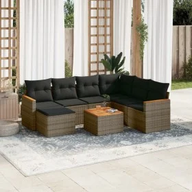 8-piece garden sofa set and gray synthetic rattan cushions by , Garden sets - Ref: Foro24-3226214, Price: 441,05 €, Discount: %