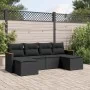 6-piece garden sofa set and black synthetic rattan cushions by , Garden sets - Ref: Foro24-3226216, Price: 342,20 €, Discount: %