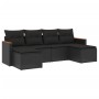 6-teiliges Gartensofa-Set und schwarze synthetische Rattankissen von , Gartensets - Ref: Foro24-3226216, Preis: 336,73 €, Rab...