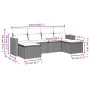 6-piece garden sofa set and black synthetic rattan cushions by , Garden sets - Ref: Foro24-3226216, Price: 342,20 €, Discount: %