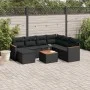 8-piece garden sofa set and black synthetic rattan cushions by , Garden sets - Ref: Foro24-3226209, Price: 489,11 €, Discount: %