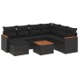 8-teiliges Gartensofa-Set und schwarze synthetische Rattankissen von , Gartensets - Ref: Foro24-3226209, Preis: 476,99 €, Rab...