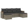 6-teiliges Gartenmöbel-Set und graue synthetische Rattankissen von , Gartensets - Ref: Foro24-3226221, Preis: 311,31 €, Rabat...