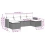 6-teiliges Gartenmöbel-Set und graue synthetische Rattankissen von , Gartensets - Ref: Foro24-3226221, Preis: 317,02 €, Rabat...