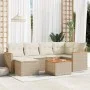 7-piece garden sofa set and beige synthetic rattan cushions by , Garden sets - Ref: Foro24-3226184, Price: 463,32 €, Discount: %