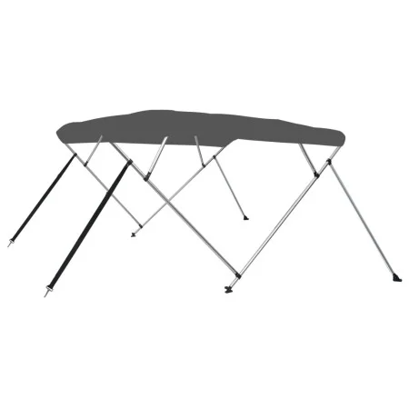 Toldo Bimini de 4 arcos gris antracita 243x196x137 cm de , Cubiertas para almacenamiento de barcas - Ref: Foro24-93138, Preci...