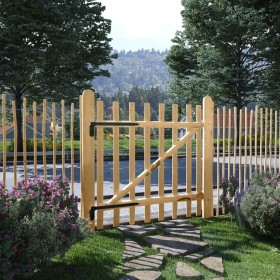 Puerta para valla 100x100 madera de avellano impregnada