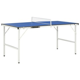 Mesa de ping pong con red azul 152x76x66 cm