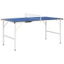 Mesa de ping pong con red azul 152x76x66 cm