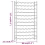 Gold metal wine rack for 72 bottles by , Wine racks - Ref: Foro24-340913, Price: 125,46 €, Discount: %