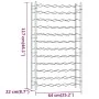 Gold metal wine rack for 72 bottles by , Wine racks - Ref: Foro24-340913, Price: 123,18 €, Discount: %