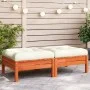 Fußstütze Gartenkissen 2 Stück Massivholz Kiefer braun Wachs von , Modulare Sofas für den Außenbereich - Ref: Foro24-838170, ...