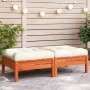 Fußstütze Gartenkissen 2 Stück Massivholz Kiefer braun Wachs von , Modulare Sofas für den Außenbereich - Ref: Foro24-838170, ...
